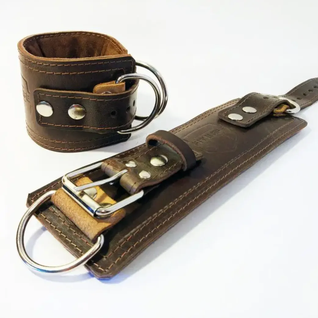 Манжеты на ноги усиленные коричневые, пара. Размер Универсальный