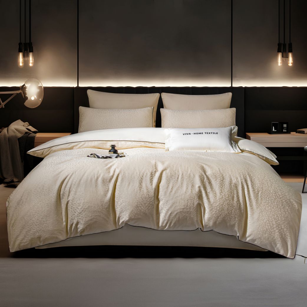 Комплект постельного белья Сатин-Жаккард Тессоро MT006 Евро/4 Наволочки