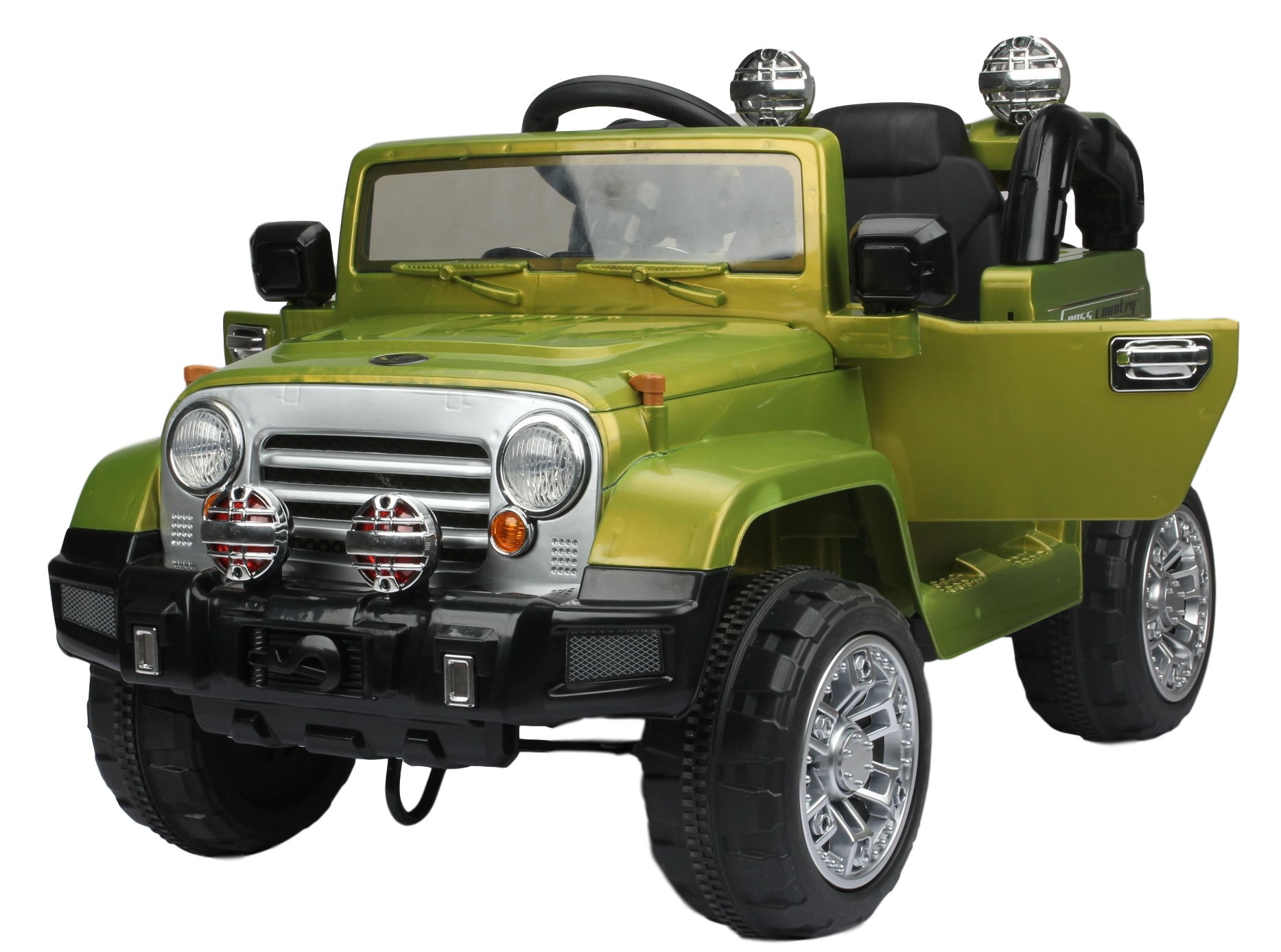 Джип детский электромобиль 4 WD DLS02 (12V, колесо пластик) Зелёный