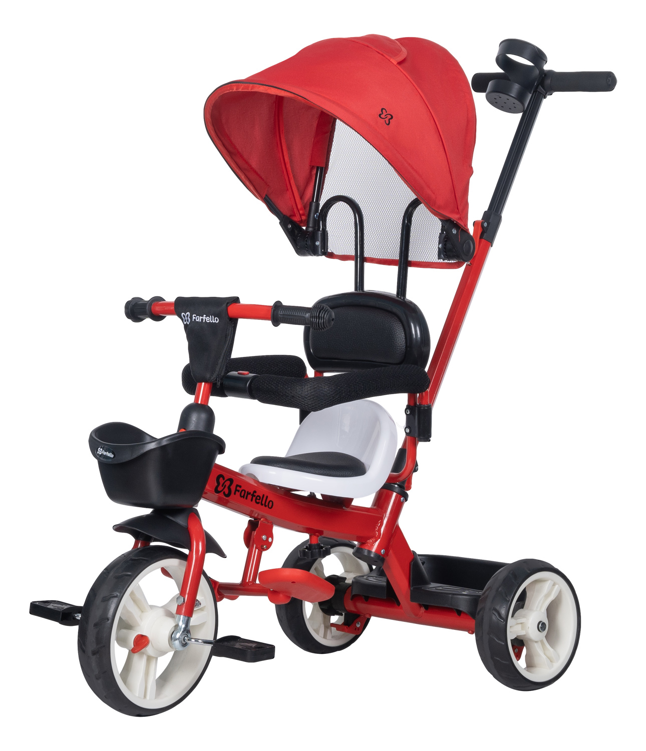 Детский трехколесный велосипед (2022) Farfello S-1703(1шт) Красный / Red S-1703
