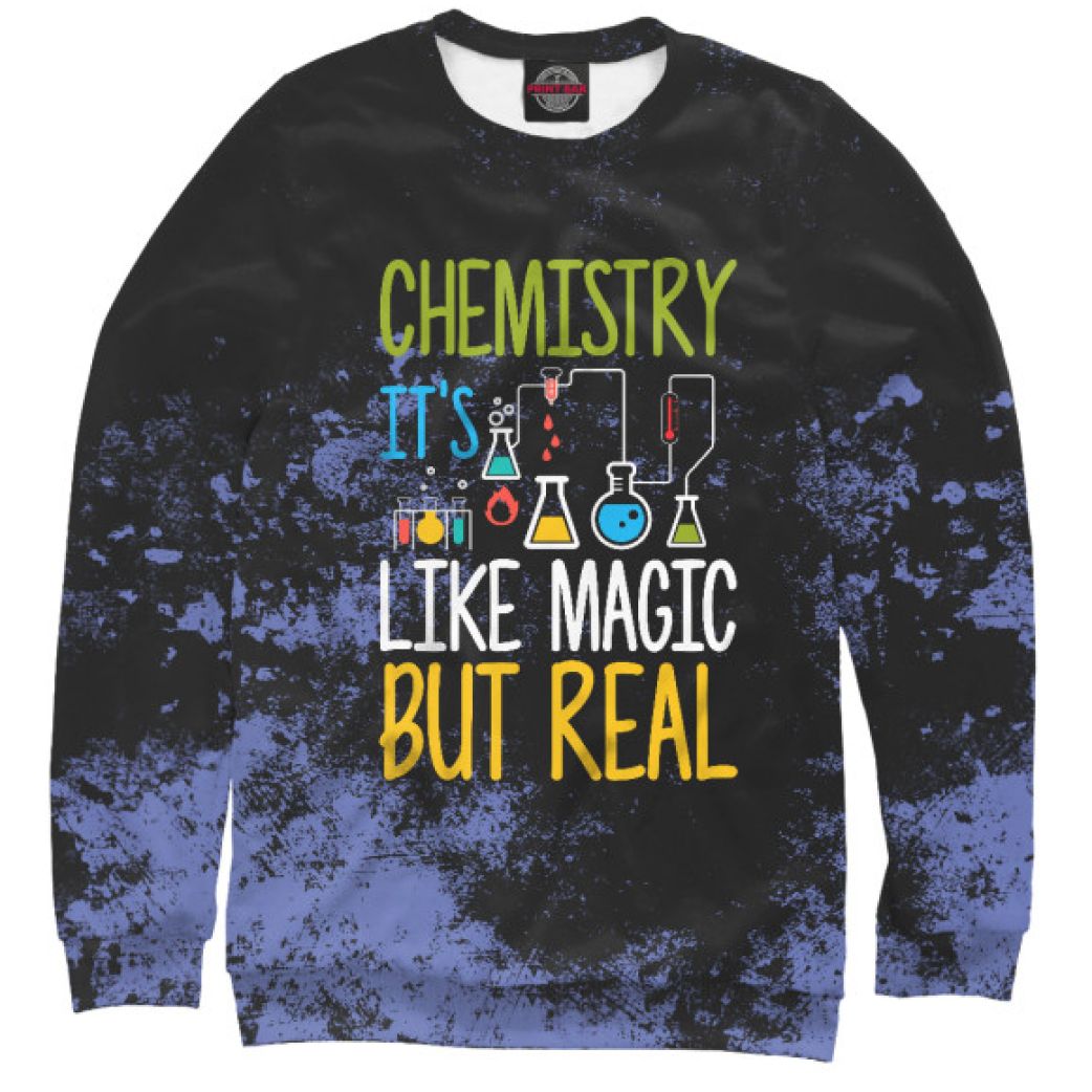Мужской свитшот с принтом ?Chemistry It's Like Magic?