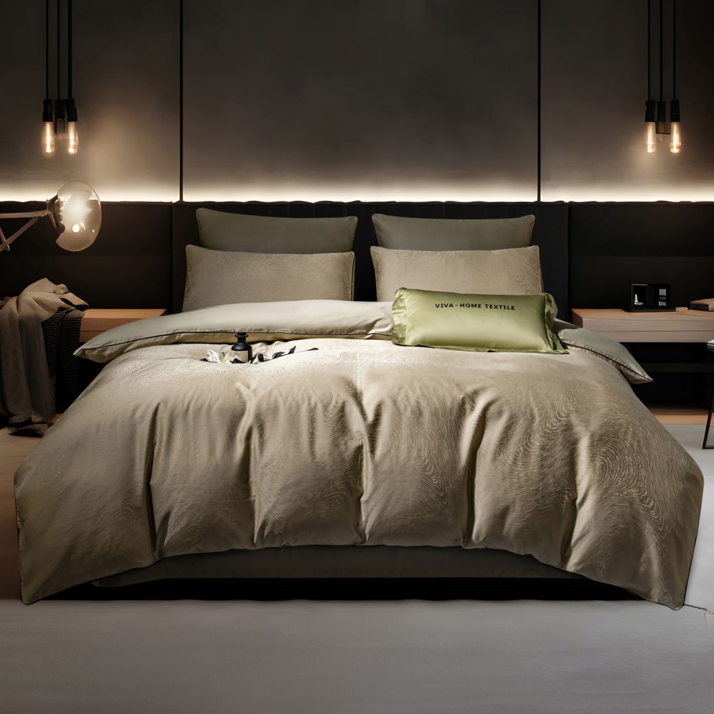 Комплект постельного белья Сатин-Жаккард Тессоро MT001 Евро/4 Наволочки